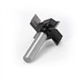 APLUS Mèche de routeur à rainure en T à 4 flûtes, diamètre de coupe de 2 pouces, mèche de rabotage à tige de 12 mm