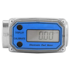Débitmètre de Carburant - Eau Turbine Numérique Compteur de Carburant Diesel Essence Carburant Débitmètre 15-120L / min 1" NPT (