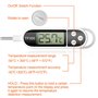 Firschoie Thermomètre de cuisine universel digital, Précision de la sonde alimentaire à 0,1°C avec de longues sondes, Thermomètr