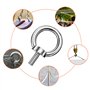 Mesybveo 5 Pièces M8 Boulon à Œil - Anneau de Levage en Acier Inoxydable 304 - Vis à Filetage Mâle, Forme de Bague Marin - Solid