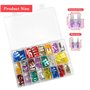 Xpieoyrm Kit de Fusibles pour voiture, 300 Pièces Lame Fusibles, 150 Mini Fusibles Auto+150 Standard Fusibles Automobile+1 Extra
