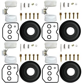 BenTsD Compatible avec le kit de réparation de carburateur 4-Pack Diaphragme flottant utilisé sur Suzuki Bandit 600 GSF600S 1996