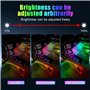 Éclairage intérieur de voiture, 18 en 1 HMYC 128 bandes LED colorées en fibre optique acrylique, atmosphère de décoration univer