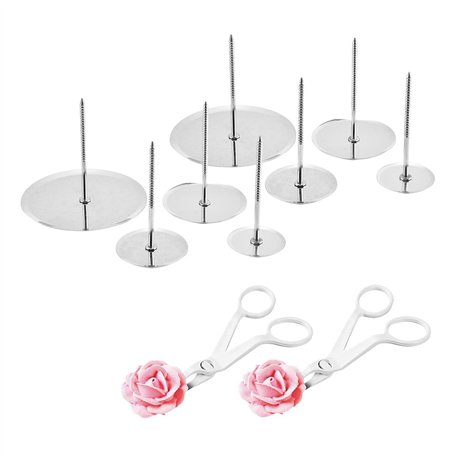 Gâteau Fleur Nails Clou A Fleur Patisserie Clous à Fleurs En Acier Inoxydable Ciseaux En Fondant Gâteau Décor Bâton De Crème Gla
