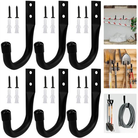 HEKOBAG Lot de 6 Crochets de Rangement Robuste pour Garage