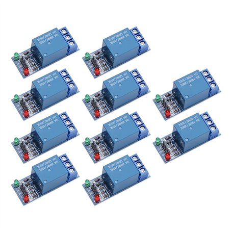 GERUI Lot de 10 modules relais 5 V 1 canal contacteur télérupteur - Trigger bas niveau pour PIC AVR DSP ARM MCU - Compatible ave