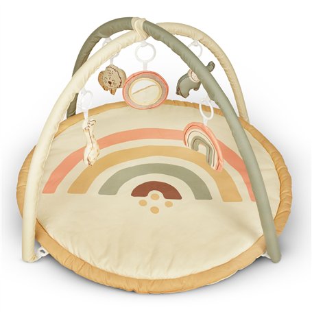 Hakuna Matte Baby Play Gym - Tapis de jeu pour bébé très épais et doux avec miroir de découverte et 4 jouets pour enfants - Baby