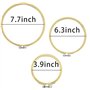 Lot de 3 anneaux ronds en bambou pour broderie au point de croix Avec 1 aiguille guide-fil et 1 coupe-fil - 3 tailles - Pour tra