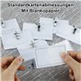 Porte Badge 10pcs étiquettes nominatives transparentes de 90 x 56 mm avec clip et épingle, Porte-Carte d'Identité Transparent Ré