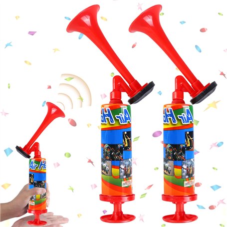 WIYETY Lot de 2 klaxons à air portables pour stade - Corne à air - Pompe à pression d'air portable - Corne de brume - Pour les f