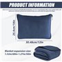 WIYETY Couverture de voyage avion - Coussin transformable 2 en 1 - Couverture d'avion portable avec fixation de valise - Pour bu
