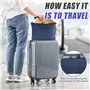 WIYETY Couverture de voyage avion - Coussin transformable 2 en 1 - Couverture d'avion portable avec fixation de valise - Pour bu
