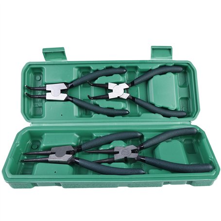 WIYETY Pinces à Circlips Vert: 4 Pinces Pince Circlips avec Poignées Antidérapantes