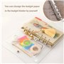 4 Pièces A5 Couverture de Classeur en PVC Souple Transparent Couverture de Protection 6 Anneaux Rechargeable A5 Feuilles Volante