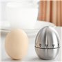 Minuterie Cuisine Minuteur Forme de Oeuf Alarme de Rotation Mécanique Manuelle Kitchen Timer Acier Inoxydable pour La Cuisine Cu