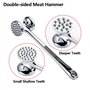 ALEENFOON Attendrisseur à Viande Manuel Professionnel Acier Inoxydable Maillet Heavy Duty Double Face Marteau à Viande avec Trou