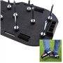 1 Paire Chaussures de Pelouse Aérateur Jardin Herbe Gazon Pointu Sandales À Pointes Sangle Entretien Outils de Jardin Noir