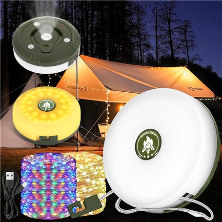PQETBV Guirlande Lumineuse de Camping
