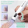 BBLTIFF Lampe UV Ongles Gel, Lampe Led Ongle Avec Câble de Chargement USB et Support Pliable, Lampe UV Portable, Lampe UV Led On