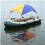 Bateau Gonflable Parasol voilier auvent Toit auvent Toit Tente de pêche Parasol de Plage Bleu (4 Personnes)