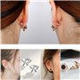 Fermoirs de Boucles d'Oreilles 10 Styles Boucles d'oreilles à Tige Créoles Fermoirs Poussoirs Clips Bullet Papillon Forme en Mét