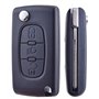 ANGOFIZ Coque Clé Pliable 3 Boutons Phare CE0523 Lame HU83 Compatible avec Citroen C2 C3 C4 Picasso C4 Grand Picasso C5 C6 C8 Pe