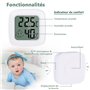 Vinabo 2 pièces Petit Thermomètre Hygromètre Intérieur Digital à Haute Précision, Indicateur Niveau de Confort pour Bureau,Chamb