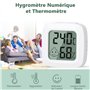 Vinabo 2 pièces Petit Thermomètre Hygromètre Intérieur Digital à Haute Précision, Indicateur Niveau de Confort pour Bureau,Chamb