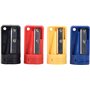 Lot de 4 taille-crayons de charpentier multicolores - Taille-crayons manuels pour crayons de charpentier plats - Outil portable