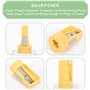 Lot de 4 taille-crayons de charpentier multicolores - Taille-crayons manuels pour crayons de charpentier plats - Outil portable 