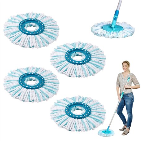 Dyaucwpo 4 Pièces Têtes de Rechange Compatible avec Leifheit Clean Twist Disc Mop