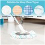 Dyaucwpo 4 Pièces Têtes de Rechange Compatible avec Leifheit Clean Twist Disc Mop, Serpillères de Rechange en Microfibres, Serpi