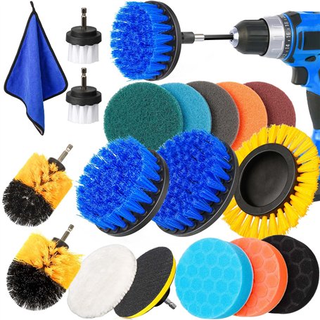 YOCOLE 20 Pièces Brosse Rotative Perceuse Nettoyage