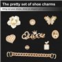 JOOTUEPO 22 Pièces Accessoires de Chaussure en Strass, Décorations de Chaussures de Bricolage, Breloques de Chaussures pour Femm