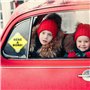 Lot de 2 panneaux d'avertissement bébé à bord pour voiture - 12,5 cm - Autocollant de voiture avec double ventouses - Autocollan
