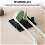 ZBHDEYG Support de Cuillère en Silicone - 2 Supports, 2 Pinceaux à Huile, Porte-Spatule pour Ustensiles de Cuisine