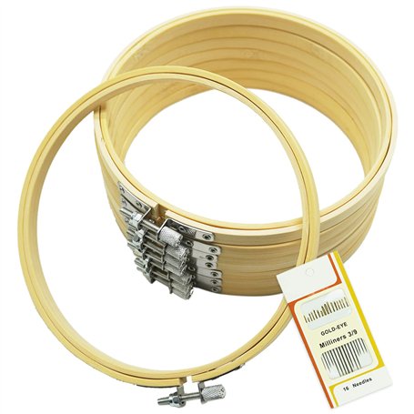 SZCXDKJ Lot de 8 mini cercles en bambou de 15