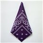 I LOVE DIY bandana en coton avec décoration cachemire multi-usages (violet foncé)