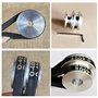 Poulie à double rainure en alliage d'aluminium 50/60 mm 8–20 mm alésage fixe pour arbre de moteur (diamètre du trou 20 mm)