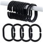 Lot de 12 anneaux de rideau de douche