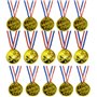 Lot de 15 médailles dorées gagnantes - Médailles olympiques - En plastique - Pour anniversaire d'enfant - Pour fête d'anniversai