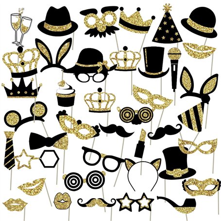 40Pcs Accessoires De Selfie De Bal