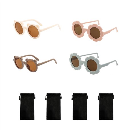 TAFACE 2 pièces de lunettes de soleil à fleurs pour enfants