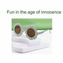 TAFACE 2 pièces de lunettes de soleil à fleurs pour enfants, 2 pièces de lunettes de soleil ours et 4 pièces de sacs à lunettes 