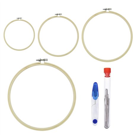 4 cercles à broder de différentes tailles