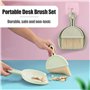 ATBUSS 1 mini pelle à poussière et kit de brosses avec 2 crochets, kit de brosse de table portable, petit kit de nettoyage pour 