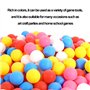MEMOFYND Lot de 40 balles de tennis de table colorées en plastique pour chats et chiens, fêtes d'art et de bricolage, jeux d'éco