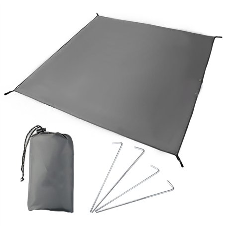 MEMOFYND 1 bâche de tente de camping avec 1 sac de rangement et 4 pics de tente