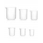 QWORK® 6 Pcs Bécher Gradué en Plastique Transparent 50ml 100ml 150ml 200ml 250ml 500ml pour Cuisine et Laboratoire