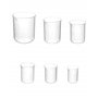 QWORK® 6 Pcs Bécher Gradué en Plastique Transparent 50ml 100ml 150ml 200ml 250ml 500ml pour Cuisine et Laboratoire